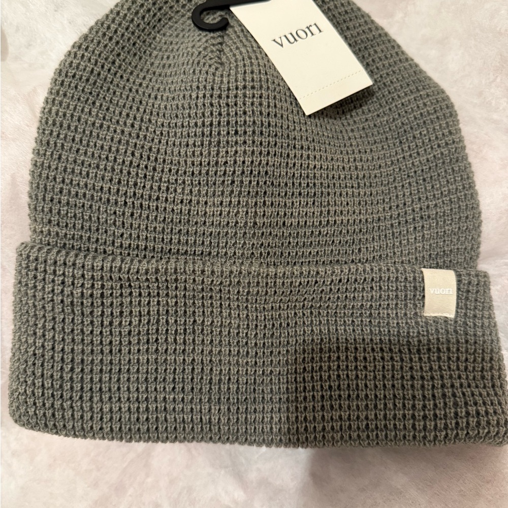 Vuori Gray Knit Beanie
